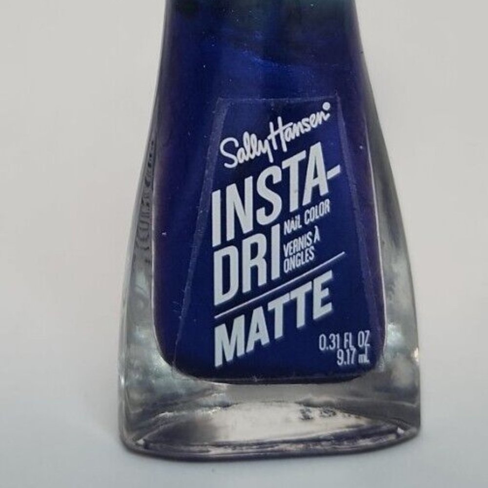 Sally Hansen Insta-Dri Nail Color, Matte, 013 Blue Steel, 0.31 fl oz